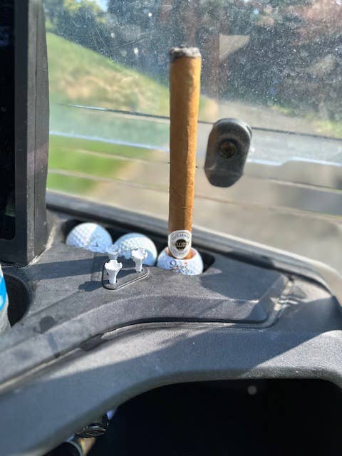Golf Ball Cigar Holder Handmade Golf Accessory