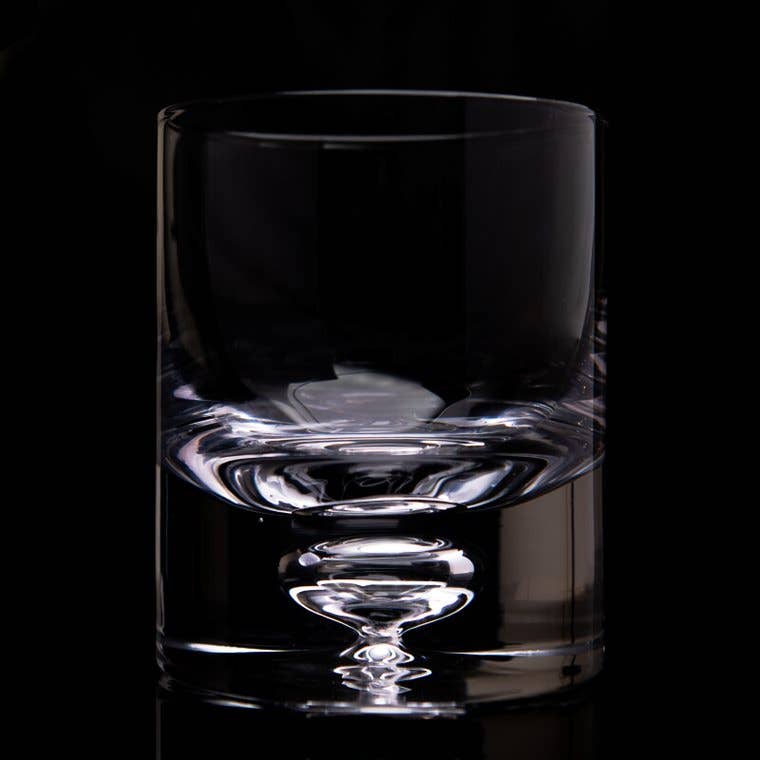 Crystal Bubble Heavy Base Whiskey Glass Tumbler - 9 oz (1pc)