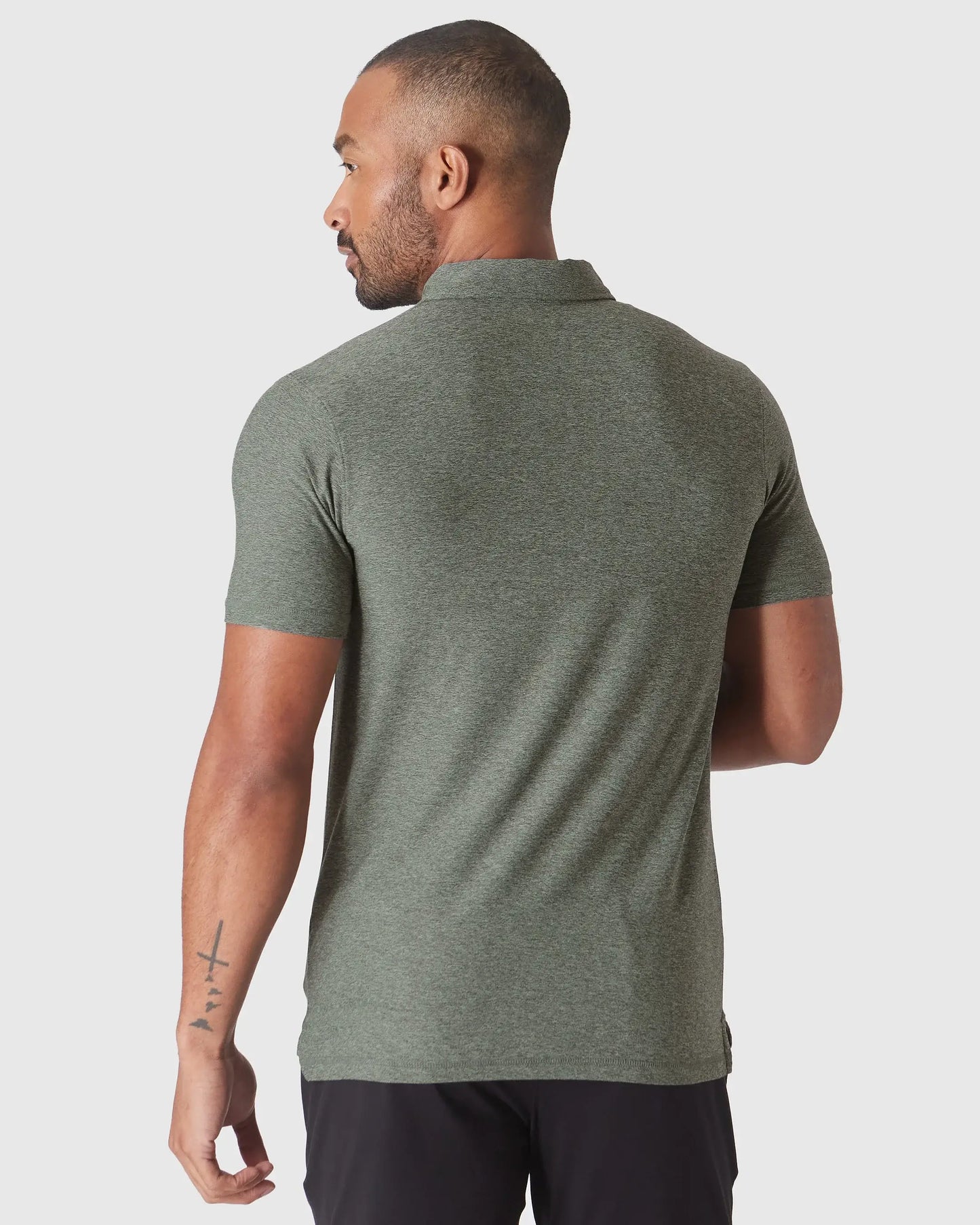 Short Sleeve Shirt | Active | Polo | Heather Forest
