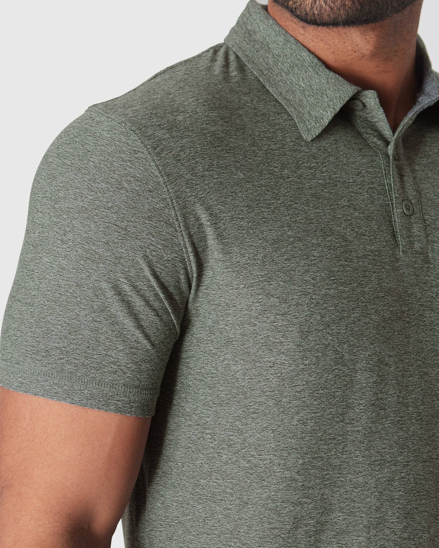 Short Sleeve Shirt | Active | Polo | Heather Forest