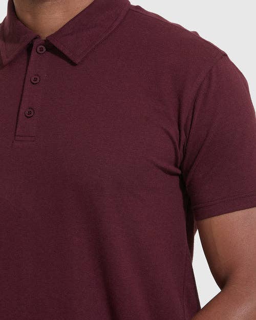 Short Sleeve Polo Shirt | Mahogany