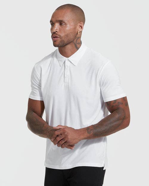 Short Sleeve Polo Shirt | Active | White