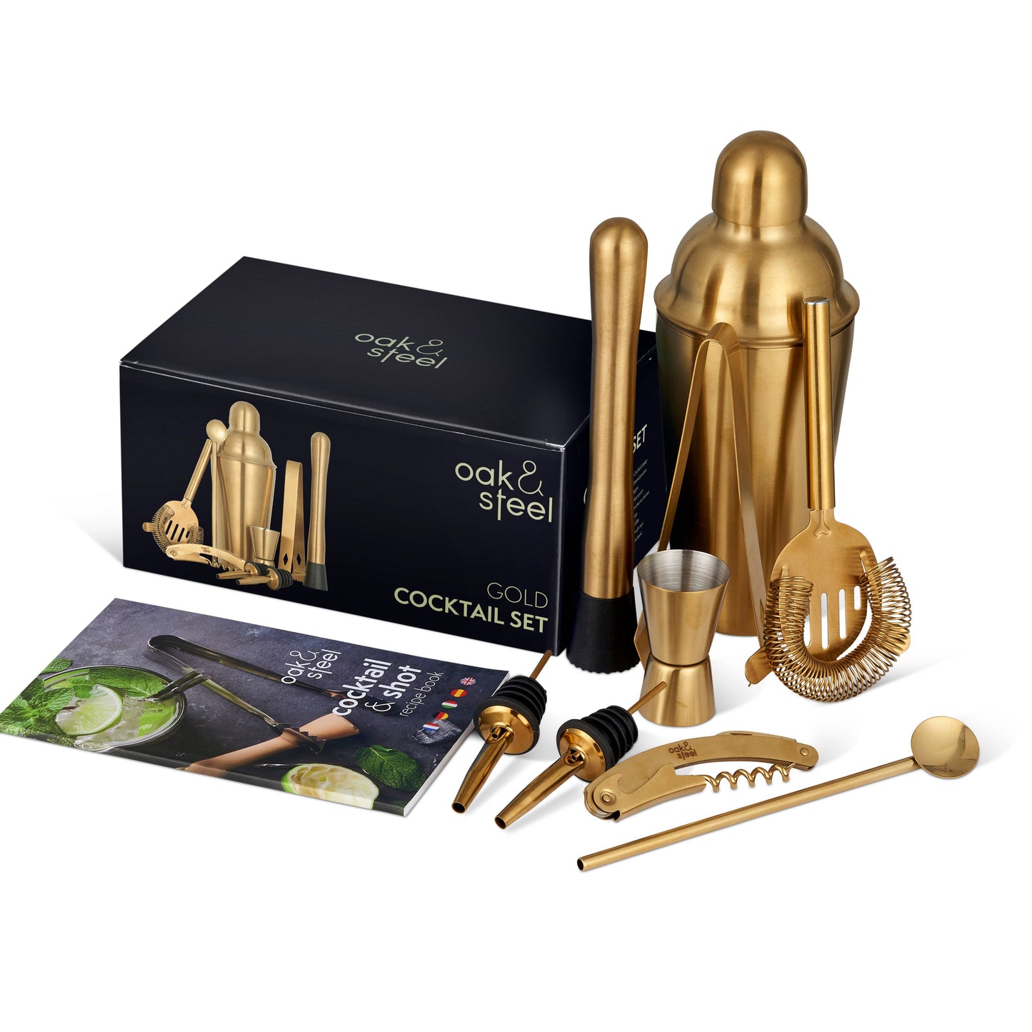 10 Piece Gold Cocktail Set