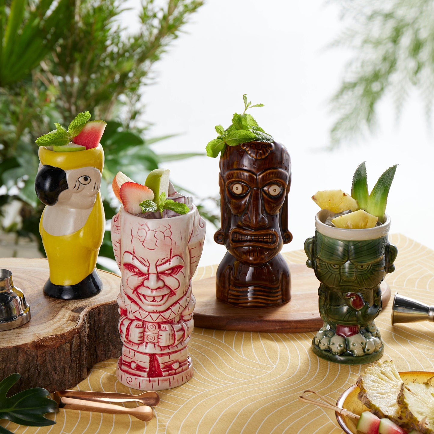 Ceramic Hawaiian Luau Tiki Mugs (1pc)