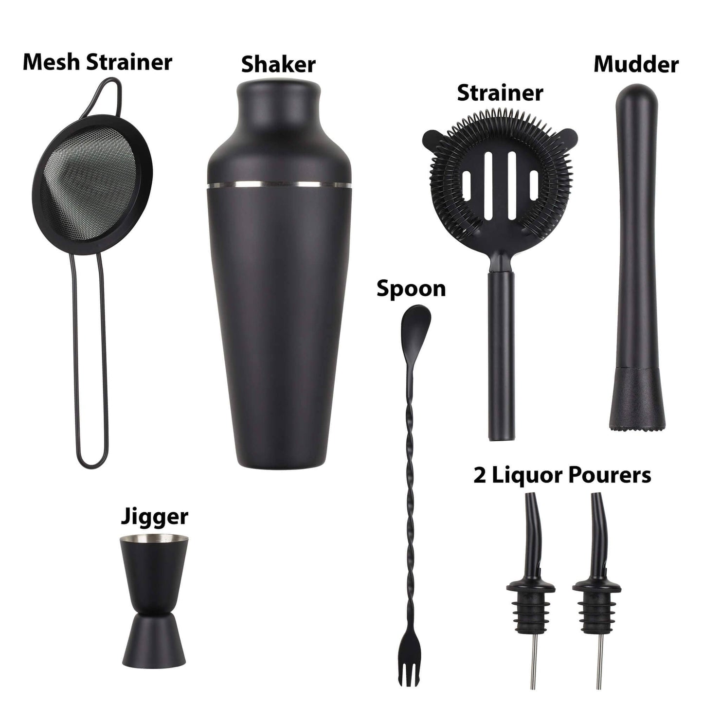 9-Piece Cocktail Shaker Bartender Kit