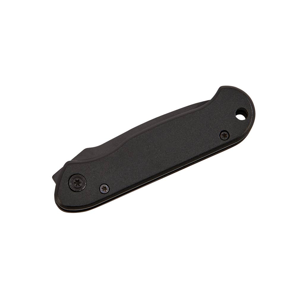 All Black Locking Pocket Knife, 3.5" L