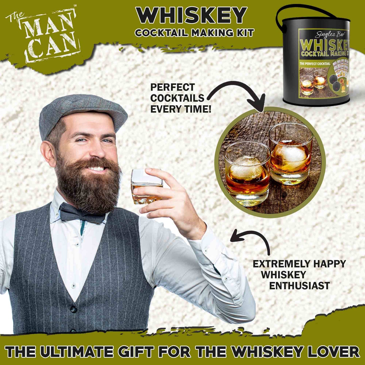 Whiskey Cocktail Making Kit | Bar Gifts | Home Bar Tools