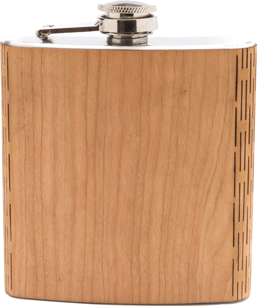 6 oz. Wooden Hip Flask (with Gift Box Options)