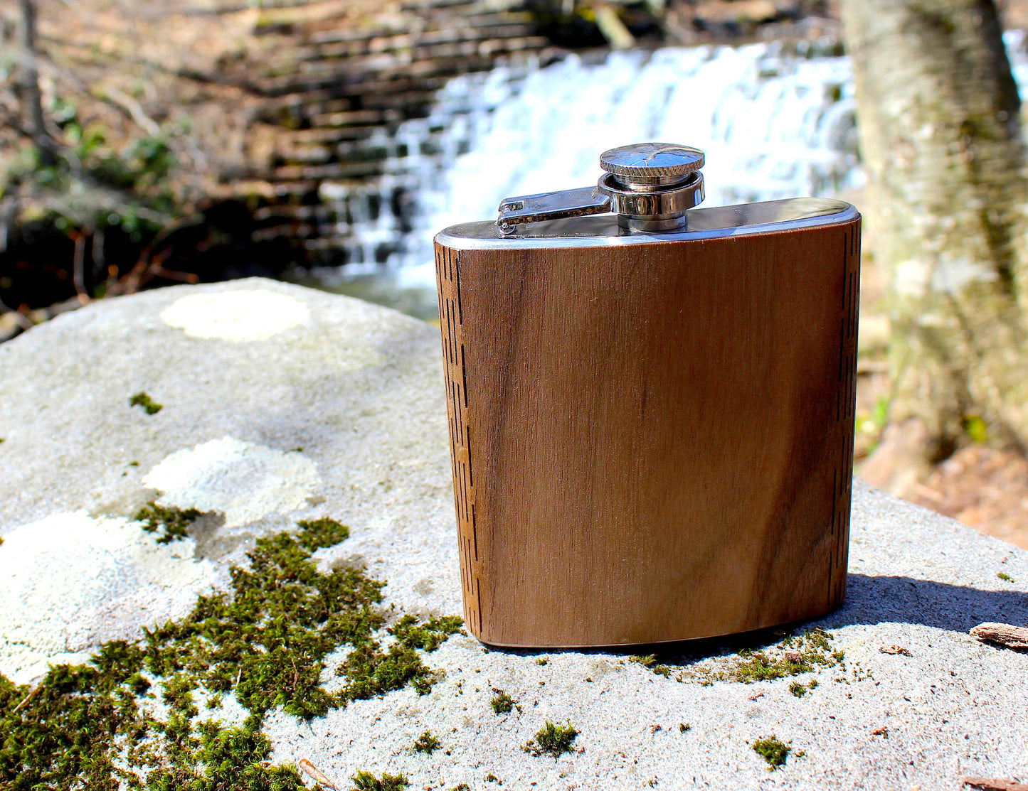 6 oz. Wooden Hip Flask (with Gift Box Options)