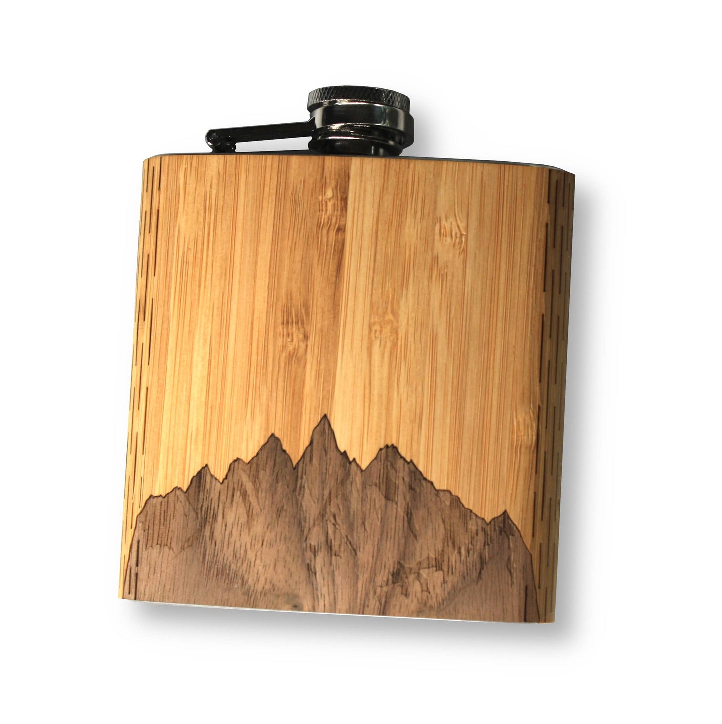 6 oz. Wooden Hip Flask (with Gift Box Options)