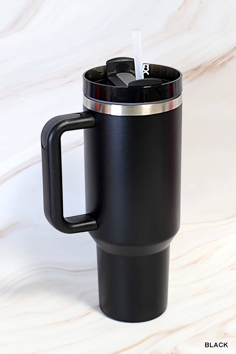 ",_...40oz Stainless Steel Tumbler w/ Straw