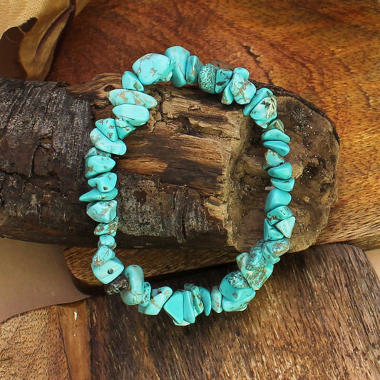 Tumbled & True Turquoise Chip Stretch Bracelet