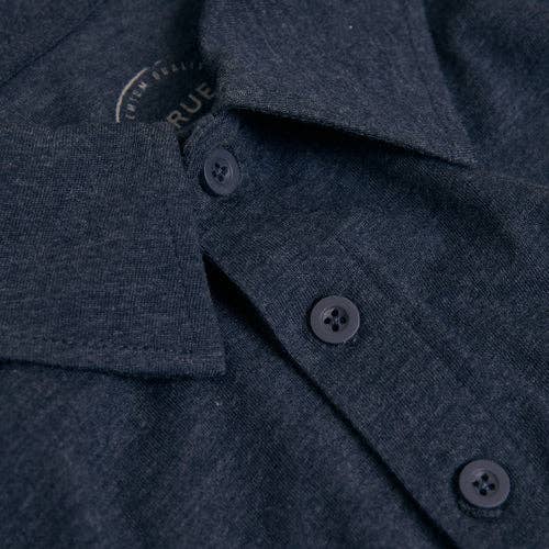 Short Sleeve Shirt | Polo | Heather Navy