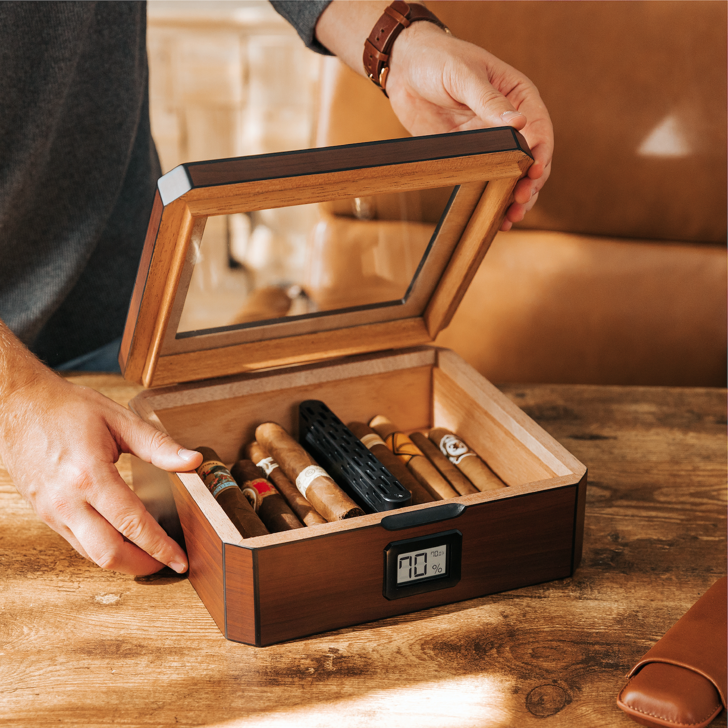 MAG Humidor - Walnut Finish