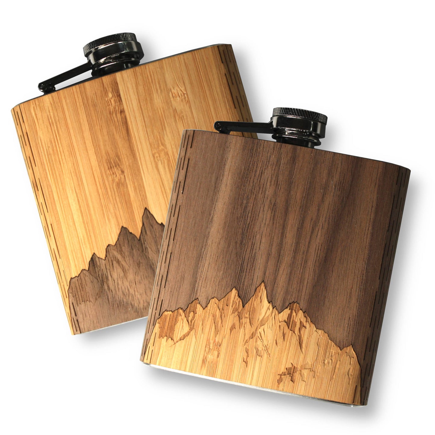 6 oz. Wooden Hip Flask (with Gift Box Options)