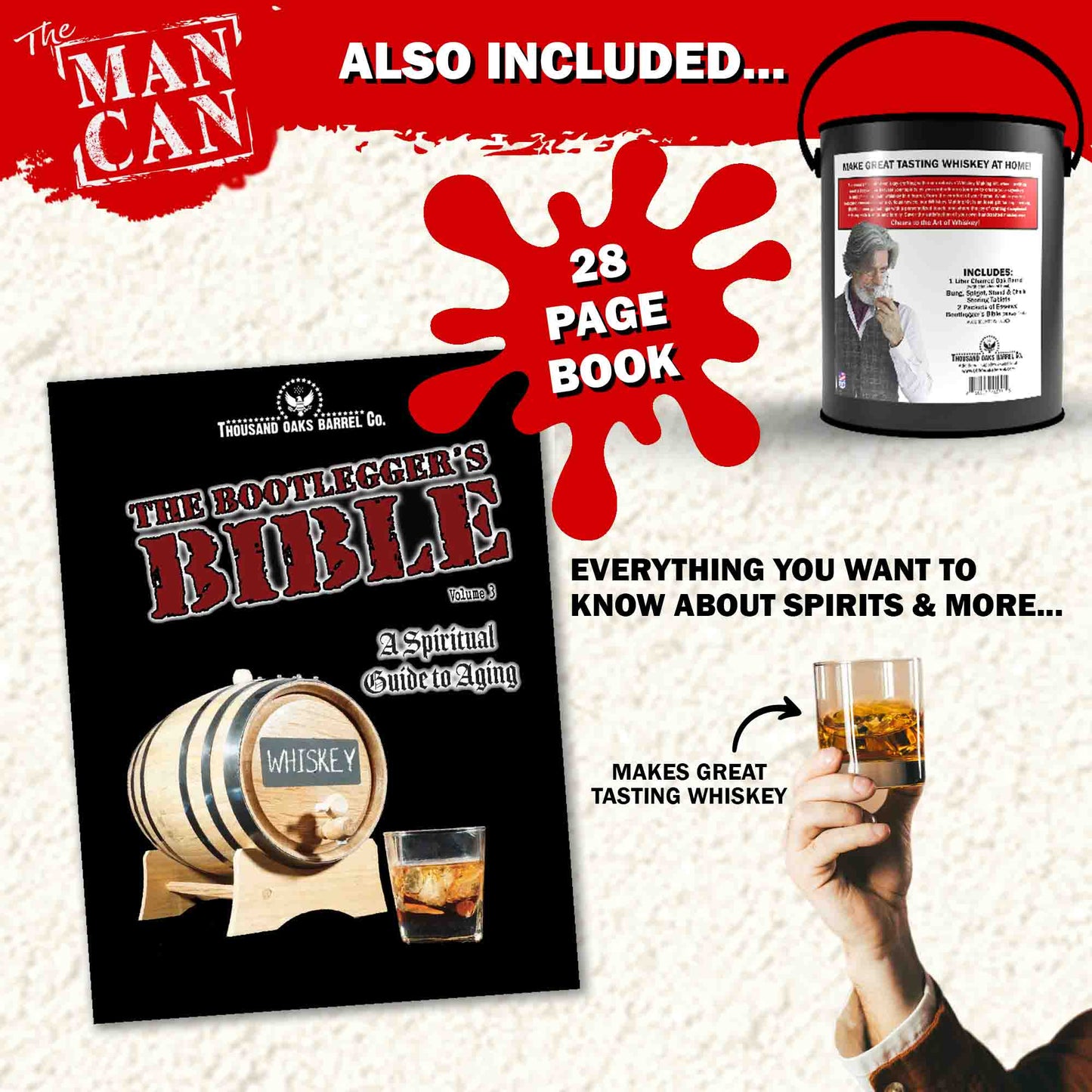 Whiskey Making Kit | Ultimate DIY Gift for Men | Oak Barrel