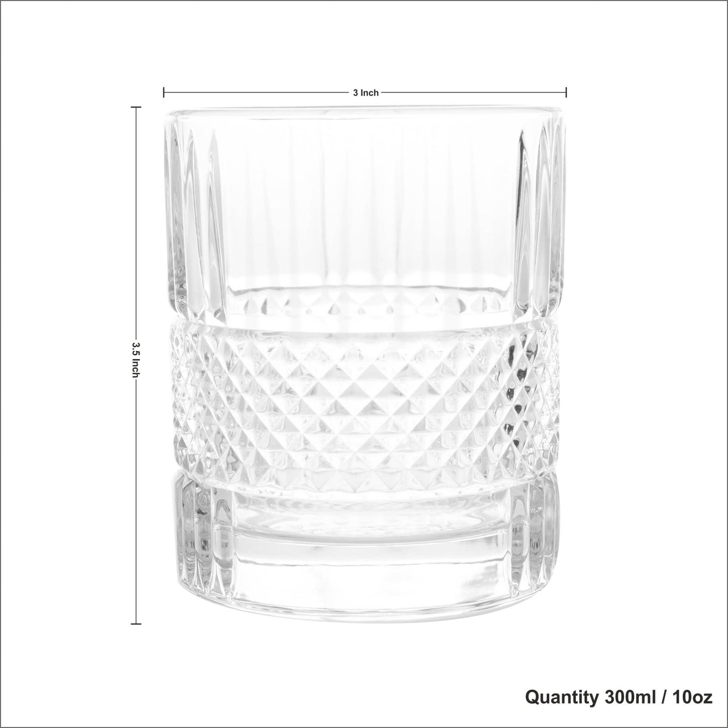 Old Fashioned Vintage Whiskey Glass (10oz) (1pc)