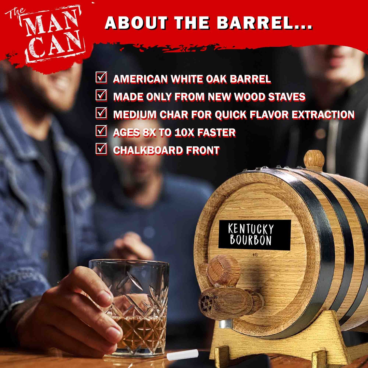 Whiskey Making Kit | Ultimate DIY Gift for Men | Oak Barrel