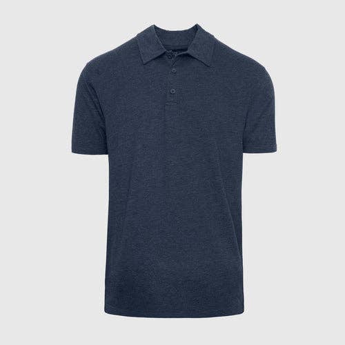 Short Sleeve Shirt | Polo | Heather Navy