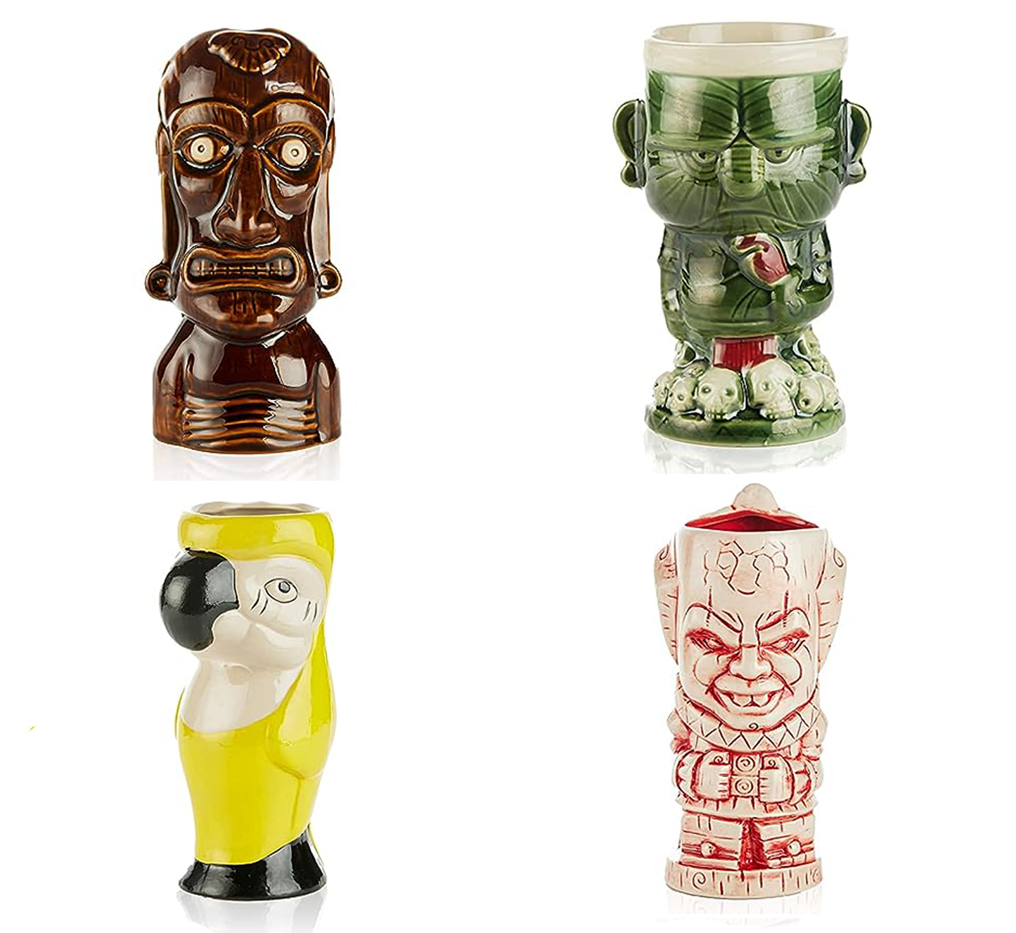 Ceramic Hawaiian Luau Tiki Mugs (1pc)