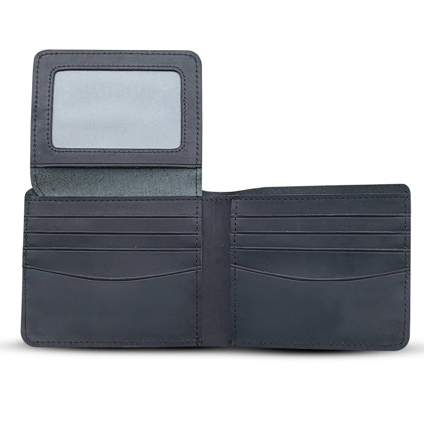 Genuine Leather Wallet for Men with Flap out ID Window