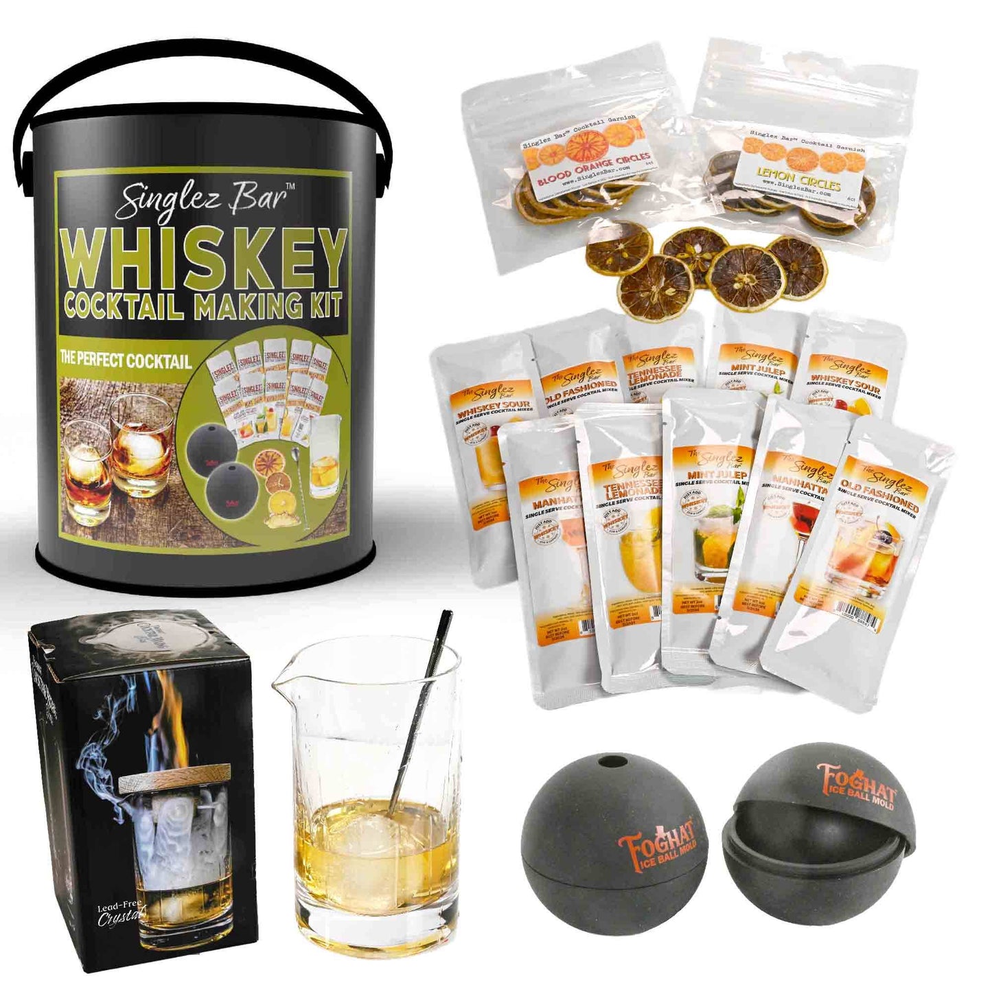 Whiskey Cocktail Making Kit | Bar Gifts | Home Bar Tools