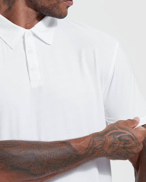 Short Sleeve Polo Shirt | Active | White