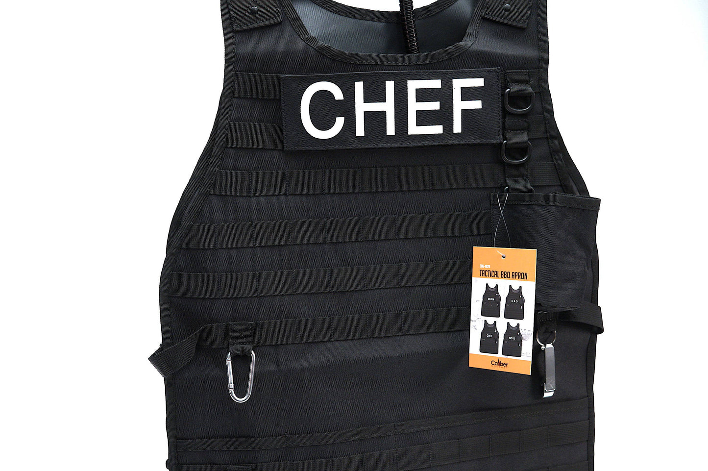 Tactical BBQ Apron With Carabiner and Bottle Opener