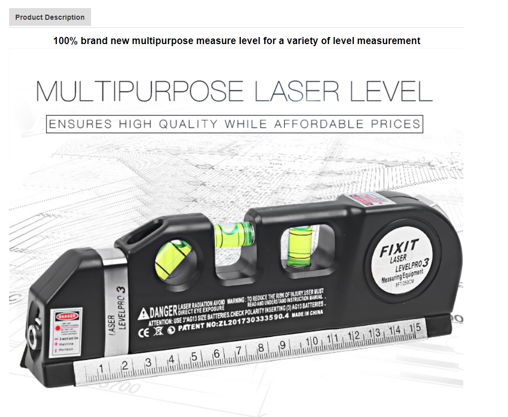 High Quality Infrared laser level measuring level Laser03