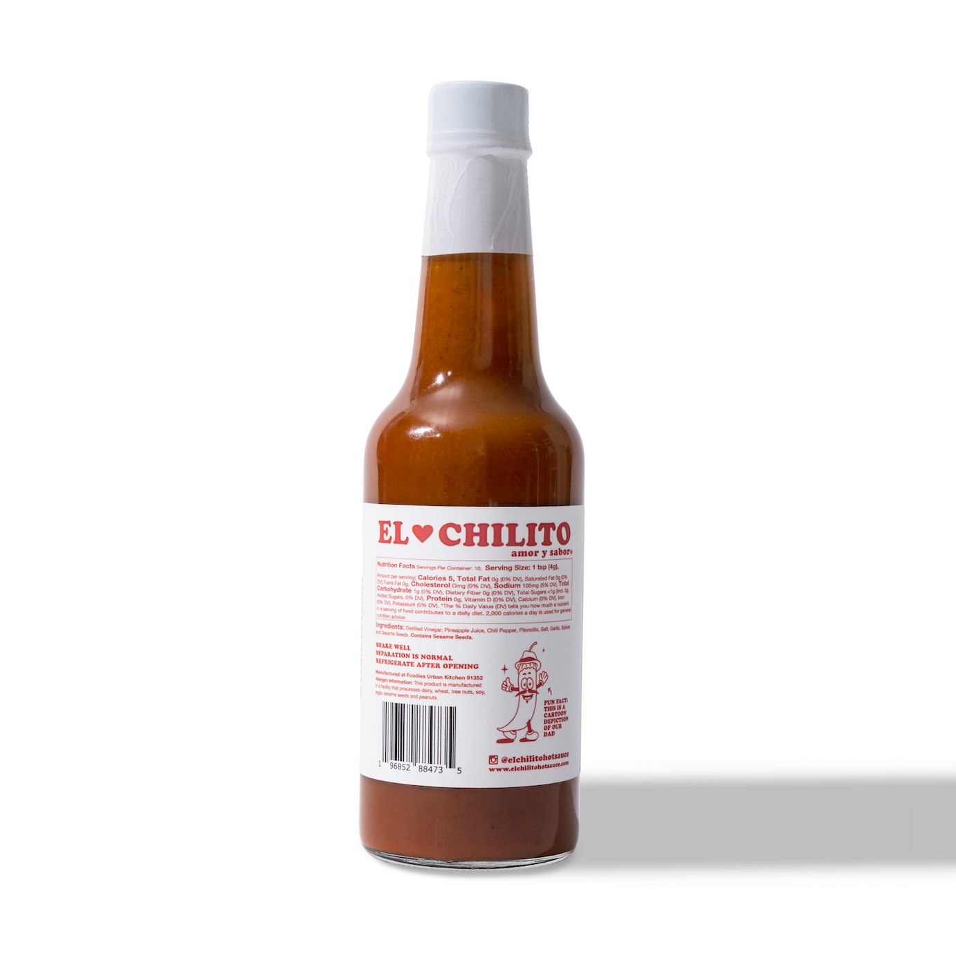 El Chilito Hot sauce 10 oz. Bottle (Wholesale)