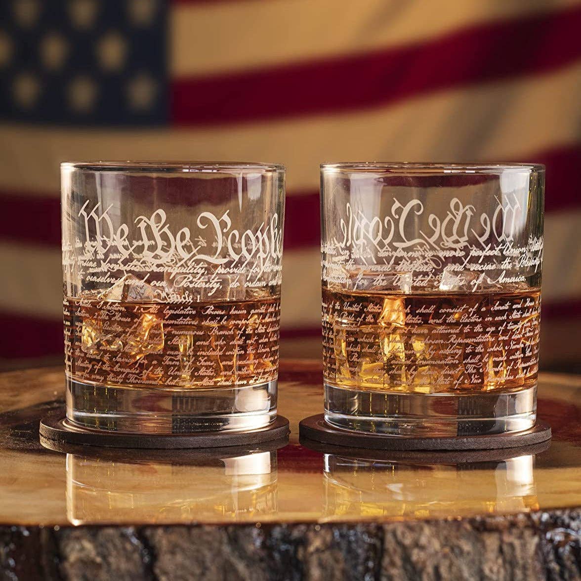 Constitution Of The United States Whiskey Glass