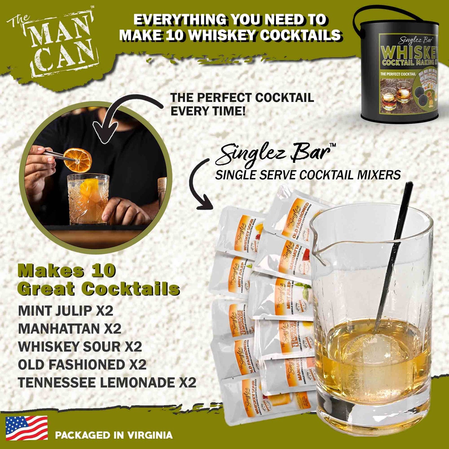 Whiskey Cocktail Making Kit | Bar Gifts | Home Bar Tools